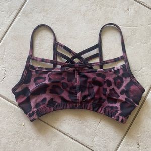 Onzie sexy purple leopard sports bra